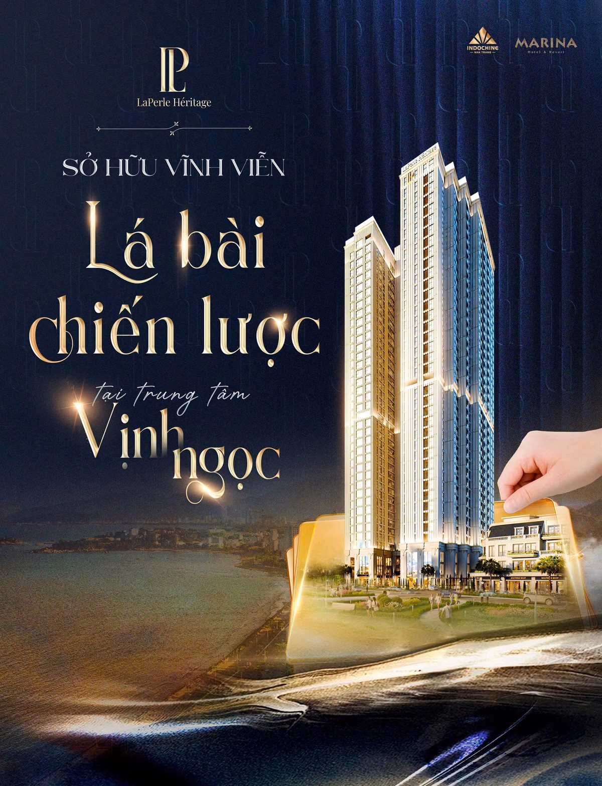 Tiện ích hồ bơi vô cực tại La Perle Heritage được vận hành bởi CBRE